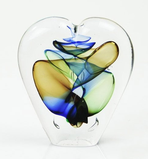 Loranto + Hart, klein cognac-blauw-groen